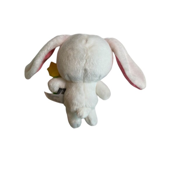 HALLMARK Bunny Rabbit Plush Holding Flower Stuffed Animal 5" Pink White - Picture 6 of 13